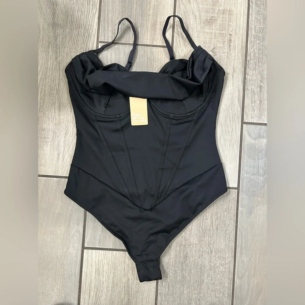 Popilush Shapewear Draped Bust Hourglass Corset Bodysuit, NWT, Size XXL